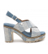 Sandale talon Refresh 170535 bleu pour femmes