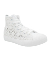 Refresh 170821 tennis haute blanche en toile dentelle pour femme