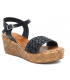 Porronet FI 2834 noire, sandale confort et mode pour femmes