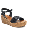 Porronet FI 2834 noire, sandale confort et mode pour femmes