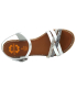 Porronet FI 2833 blanc argent, sandale compensée semelle confortable