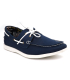 Kdopa Bowie bleu foncé, chaussures bateau pour hommes en textile