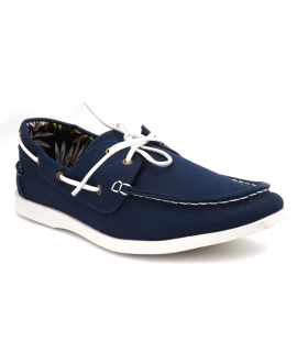 Kdopa Bowie bleu foncé, chaussures bateau pour hommes en textile