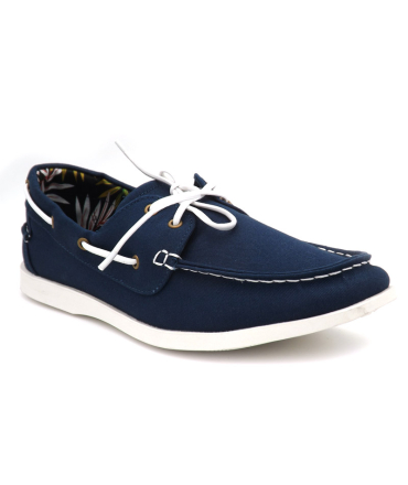 Kdopa Bowie bleu foncé, chaussures bateau pour hommes en textile