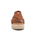 Eva Frutos 714 Grabado marron | Sandale plateforme aspect cuir tressé semelle gel confort