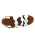 Eva Frutos 915 blanc, sandale à talon 8 cm fermeturfe scratch