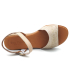 Eva Frutos 569 beige et or, sandale pieds sensibles réglage et fermeturfe par velcro