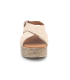 Eva Frutos 714 beige aspect nubuck | Sandale plateforme en cuir semelle gel confort