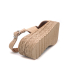 Eva Frutos 714 beige aspect nubuck | Sandale plateforme en cuir semelle gel confort