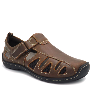 Chaussure Altex modèle Autoplus en cuir gras marron pour hommes