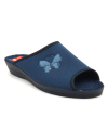 Mule Soir et Matin Nuage bleu, pantoufle en textile éponge pour femmes