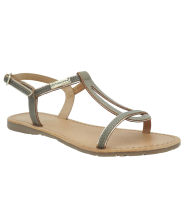 Les Tropeziennes Habuc sandales pour femme taupe et or