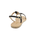 Les Tropeziennes Habuc sandales pour femme noir et or