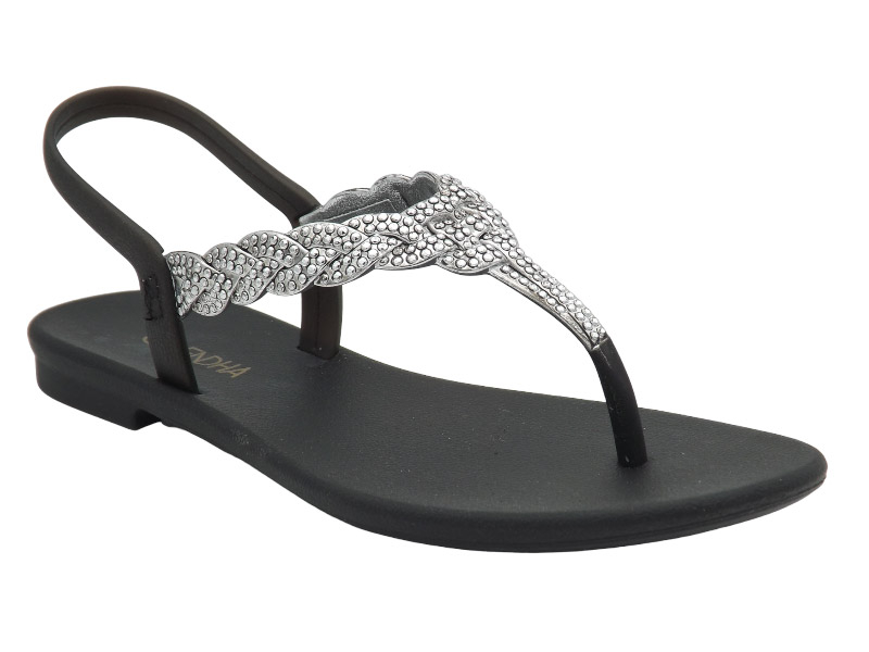 Grendha Sandale de plage bronze ou noire pour femme Cacau Exuberante