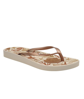 Copacabana tong Anatomic Print VII beige t bronze semelle anatomique [ produit VEGAN ]