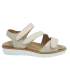 Altex Aeros beige sandale en cuir type confort pour femmes, avec semelle amovible