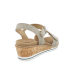 Chaussure Altex Lauriane kaki, sandale en cuir type confort pour femmes