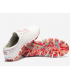 Tennis cuir pleine fleur TBS Jazaru Camouflage blanc et corail