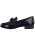 Mocassin confort Jana 24260-41 noir vernis, spécial pieds large ou fort