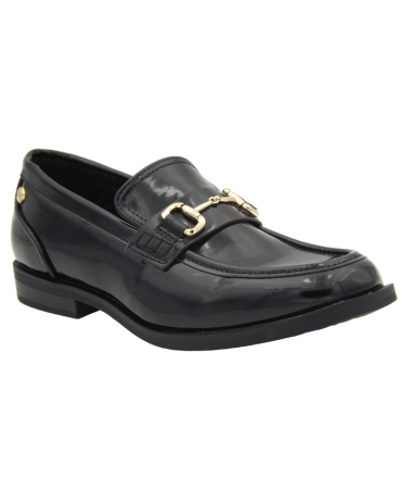 Mocassin avec bijou doré Xti 142094 noir vernis