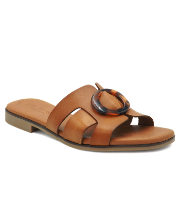 Mules Eva frutos 3064 marron boucle ecaille