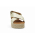 Sandale plateau Eva frutos 714 en cuir doré | chaussures confortables