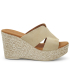 Eva Frutos 1901 beige, mules compensées talon 10 cm