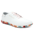 Tennis cuir pleine fleur TBS Jazaru Camouflage blanc et corail