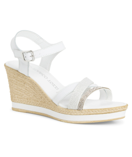 Sandale Marco Tozzi 28013-42 en cuir blanc multi