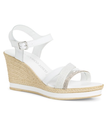 Sandale Marco Tozzi 28013-42 en cuir blanc multi