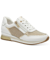 Baskets Marco Tozzi 23713-41 blanc et or avec fermeture éclair ou laçets