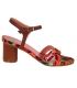 Desigual sandale à talon bride cheville rouge