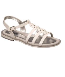 Sandales strass vernis blanc 