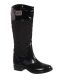 Bottes de pluie mode, matelassees noire 