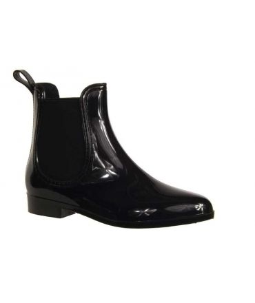 Vente en ligne boots de pluie Kelara B 41333 noir style Chelsea aspect  vernis