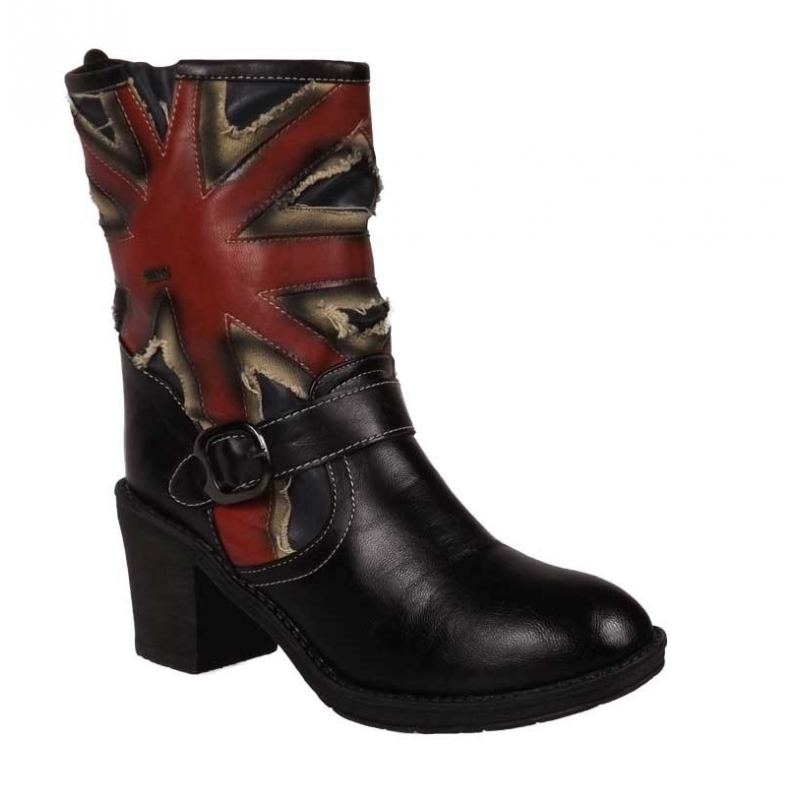 Lowboots petit talon drapeau Anglais vente en ligne