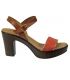 Eva Frutos talon bride cheville corail
