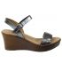 Eva Frutos compensée cuir serpent gris