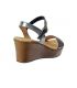 Eva Frutos compensée cuir serpent gris