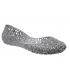 Kelara ballerines plage plastique paillettes argent