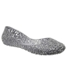 Kelara ballerines plage plastique paillettes argent