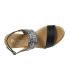 Eva Frutos compensée cuir -5720,noir