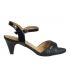 Les P'tites Bombes Sixtine sandale petit talon serpent noir