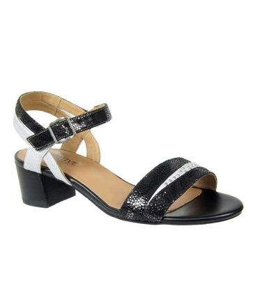 Sandales talon Fugitive Lerin Zèbre noir, nouveauté