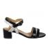 Sandales talon Fugitive Lerin Zèbre noir & gris