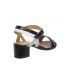 Sandales talon Fugitive Lerin Zèbre noir & gris