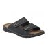 Mule hommes Arizona noir double velcro, Patrizia