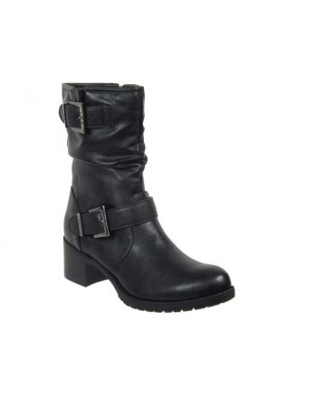 Les P'tites Bombes Elina noir, bottines style motarde