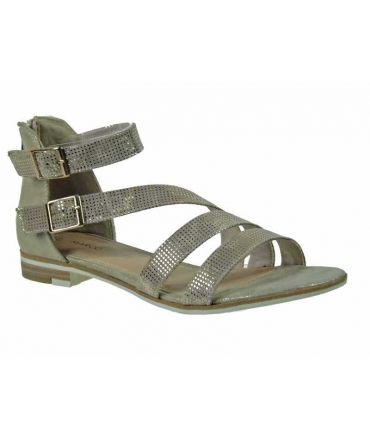 Nu pieds Marco Tozzi 28104 doré, nouveauté sandales femmes
