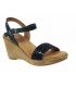 Nu pieds compensé Eva Frutos GL 6790 glitter bleu marine